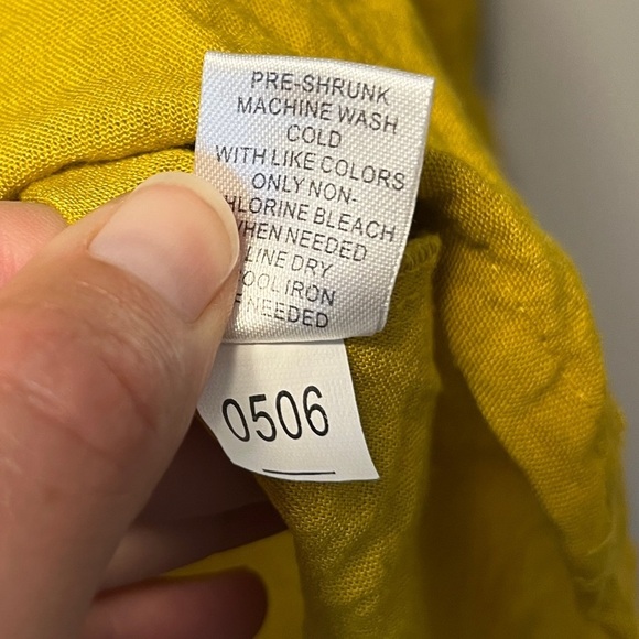 Lulu-B Yellow Pocket Tunic Top XL - Picture 6 of 7